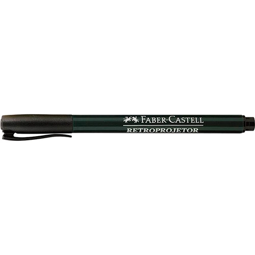 Caneta Para Retroprojetor Ponta Média Faber Castell Preto 12 Unidades