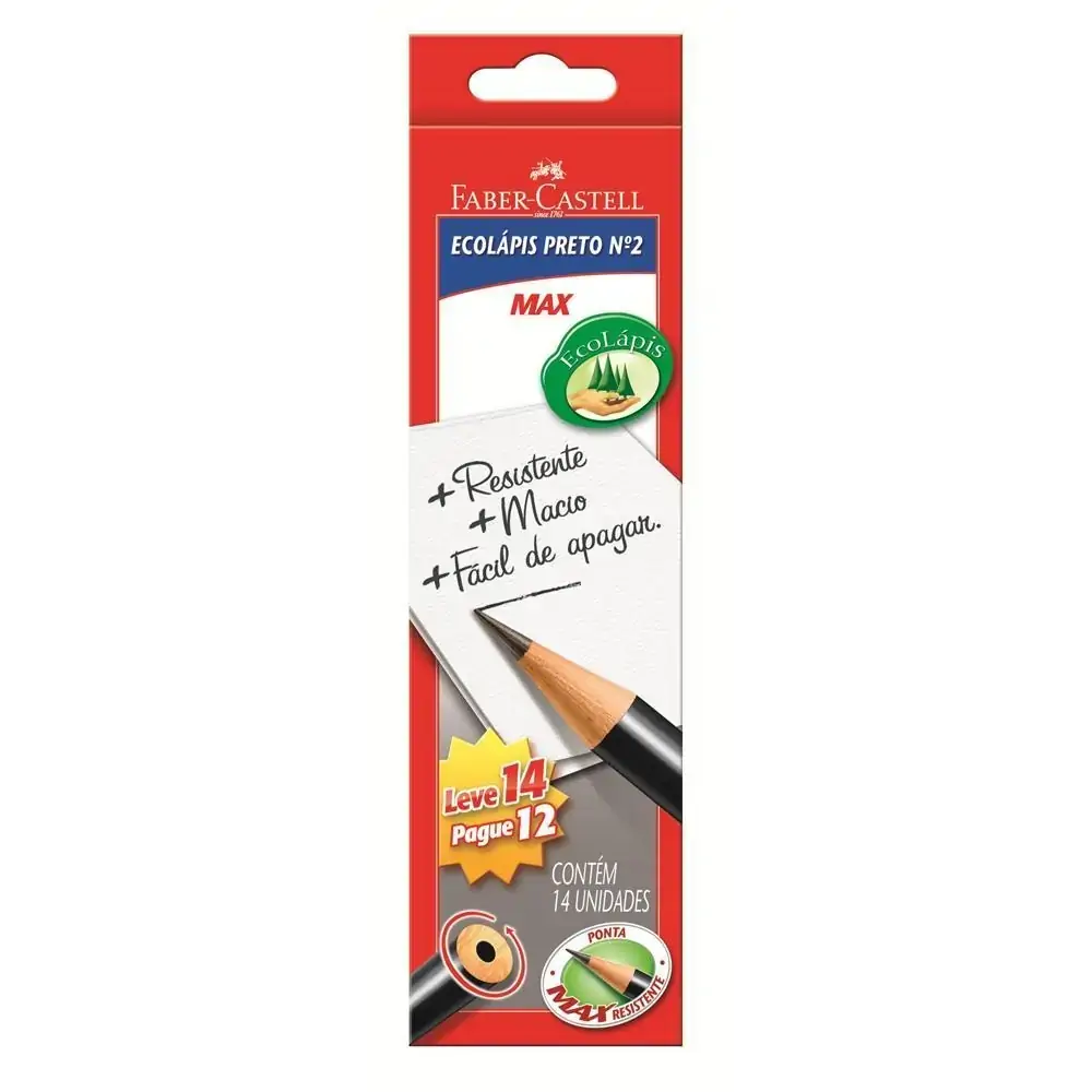Lapis Preto N.2 Max Redondo 1205m14 Faber Castell