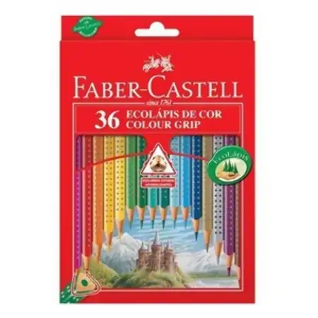 Faber Castell Ecolápis Colour Grip 36 Cores