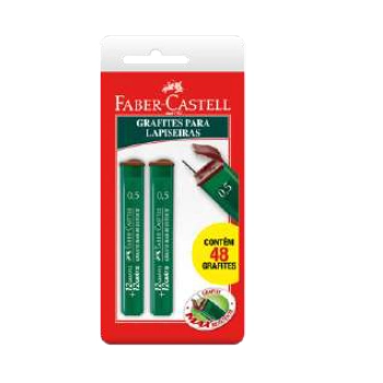 Grafite Para Lapiseira Hb 0,7mm Faber Castell 2 Unidades