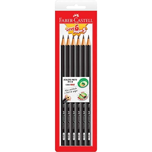 Ecolápis Grafite B N 2 Faber Castell Max Leve 6 Pague 5 Unidades