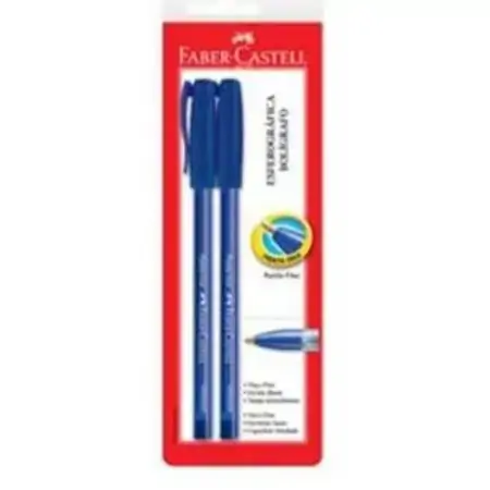 Faber Castell 34fc Ponta Fina Esferográfica Azul 2 Unidades