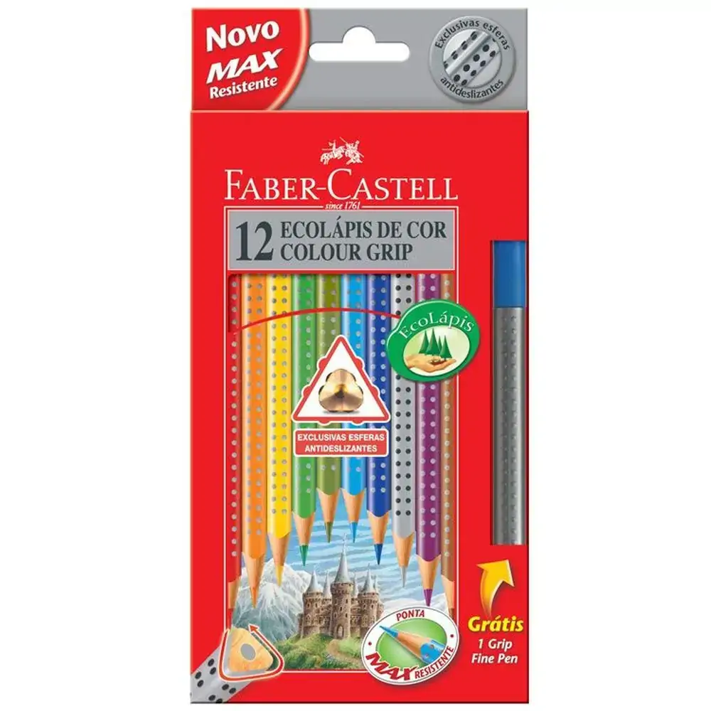 Lapis De Cor Eco Grip Wood C/12 Faber Castell