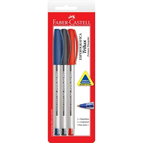 Caneta Trilux Faber Castell Cores 3un