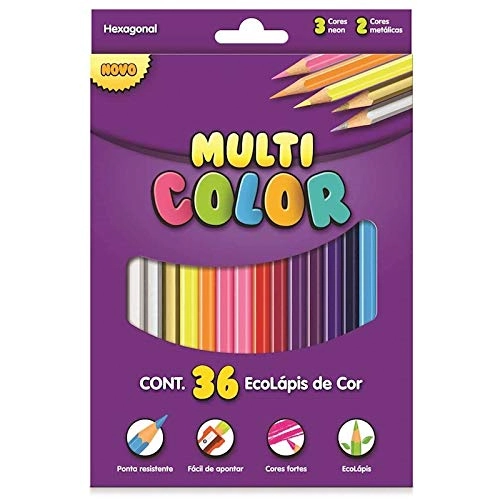 Lapis De Cor Multicolor C/36 Super