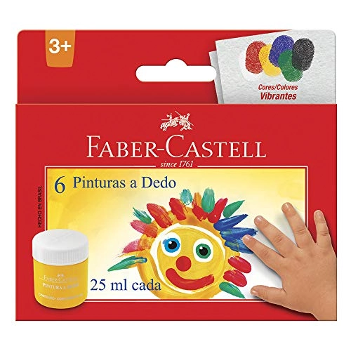 Tinta Pintura A Dedo Faber Castell 6 Unidades 25ml Cada