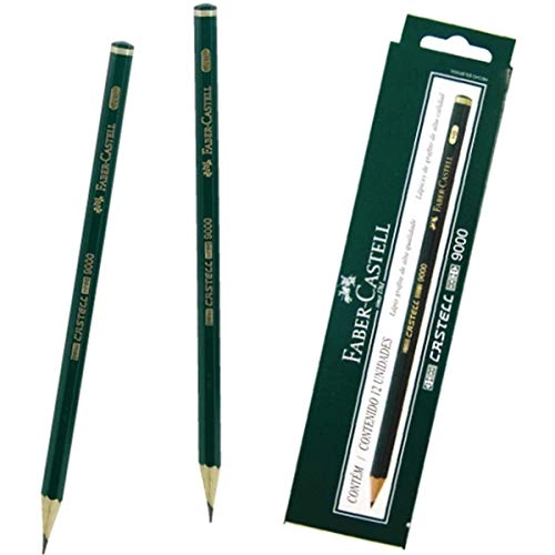 Lapis Preto Tecnico 9000 6b Esc/macio Faber Castell
