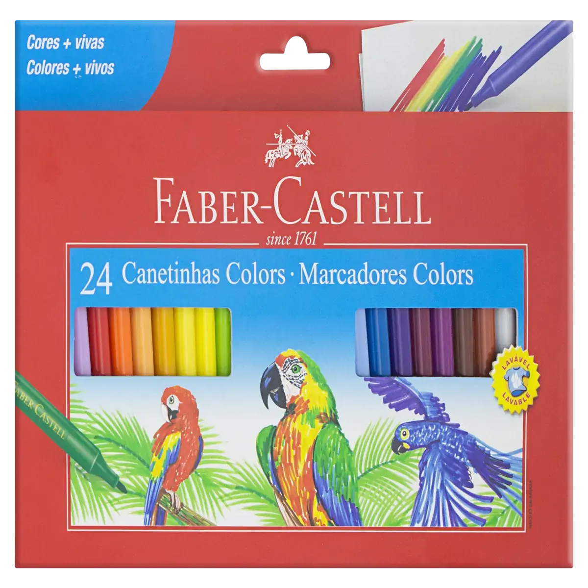 Canetinha Hidrográfica Faber Castell Colors 24 Unidades