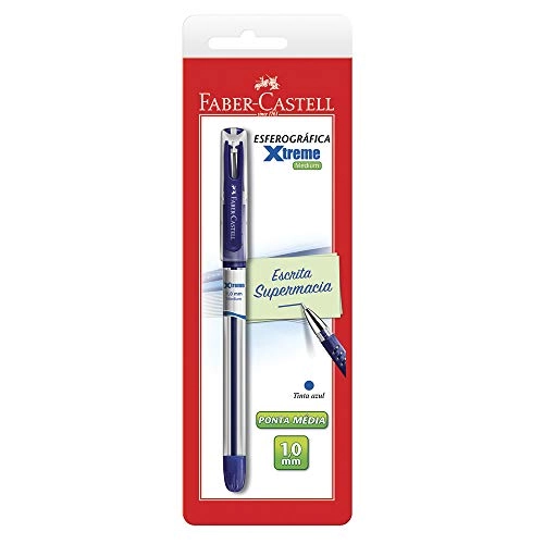 Caneta Esferográfica Azul 1,0mm Ponta Média Faber Castell Xtreme Medium