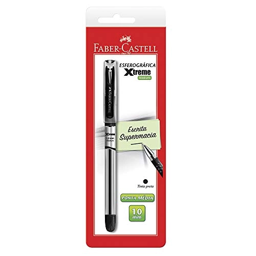 Caneta Esferográfica Preta 1,0mm Ponta Média Faber Castell Xtreme Medium