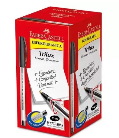 Caneta Azul Faber Castel Trilux