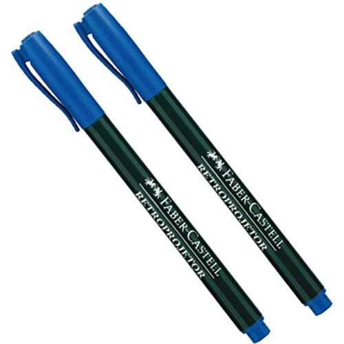 Marcador Para Cd Marker Faber Castell Azul 12 Unidades