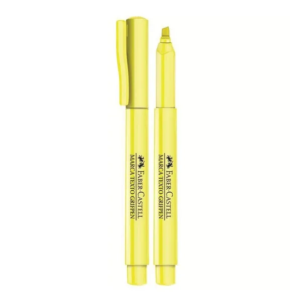 Caneta Marca Texto Faber Castanha.amarelo