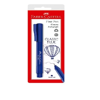 Caneta Esferográfica Azul 0,4mm Faber Castell Fine Pen