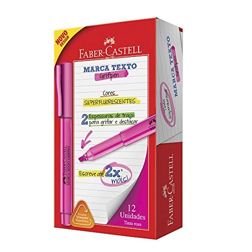 Consumo Pincel Marca Texto Rosa Grifpen