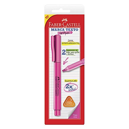 Marcador De Texto Fluorescente Rosa Chanfrado Grifpen Faber Castell