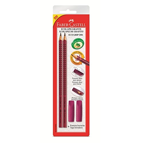 Lapis F.castanha.c/2 Ecol.grip 2borr.pont.grip Cereja