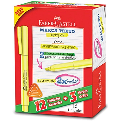 Consumo Pincel Marca Texto Amarelo Grifpen