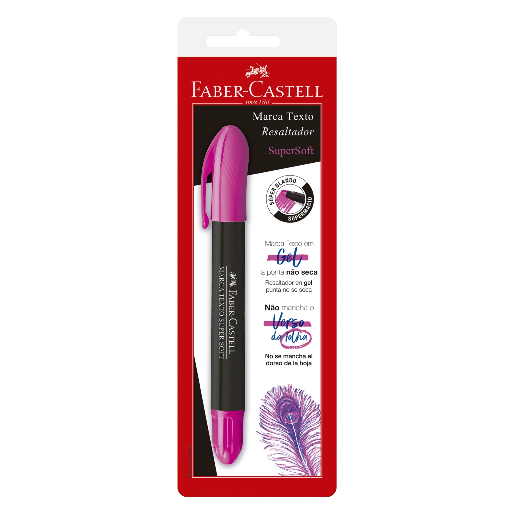 Pincel Texto Faber Castell Rosa