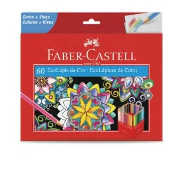 Lapis De Cor 60 Cores Sextavado 120160g Faber Castell Cx 1 Un