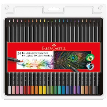 Ecolápis De Cor Faber Castell Supersoft 24 Unidades