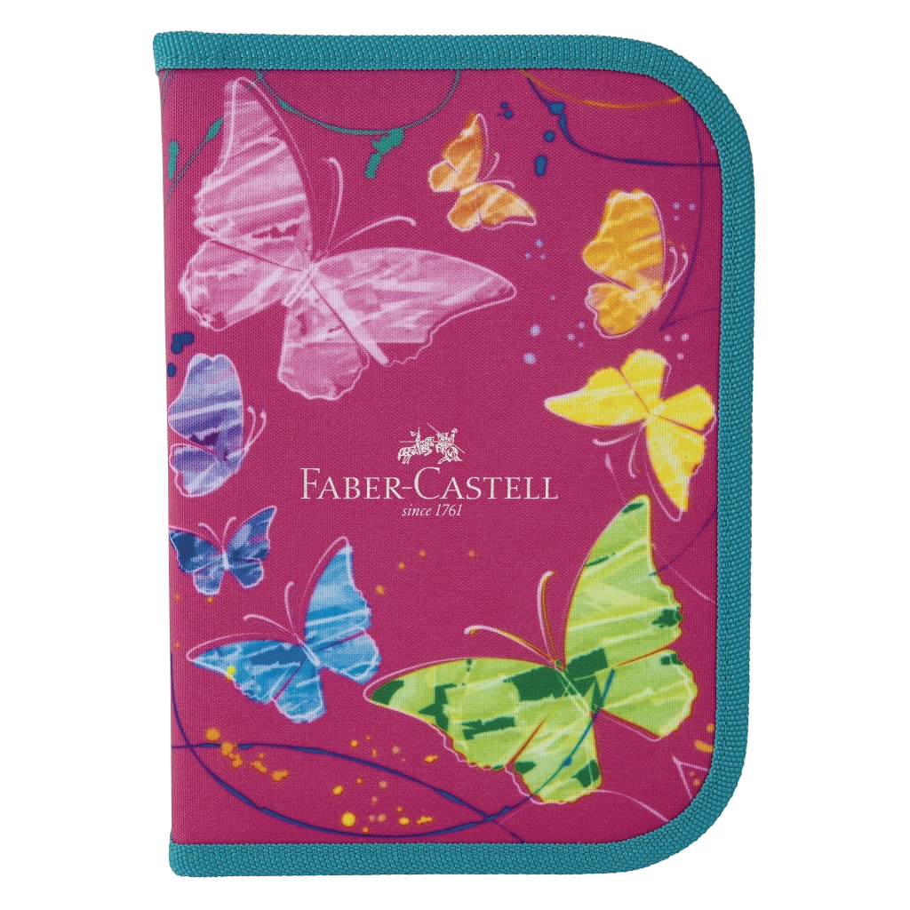 Estojo Completo C 18 Itens Borboleta Rs Rs Faber Castell Pt 1 Un