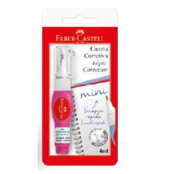 Mini Caneta Faber Castell Corretiva 4ml Sm/cc4ml