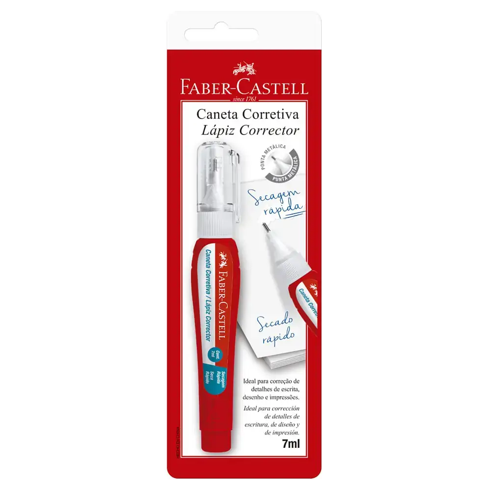 Caneta Corretiva Faber 7ml Cartela C 1 Sm Cc7ml Faber Castell