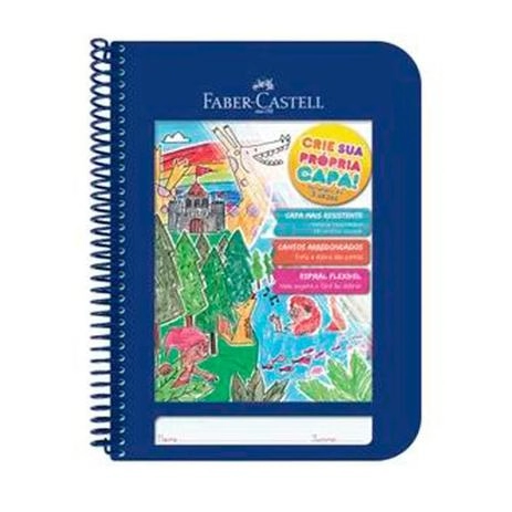 Caderno Faber Castell Criativo Capa Azul Cdn/az