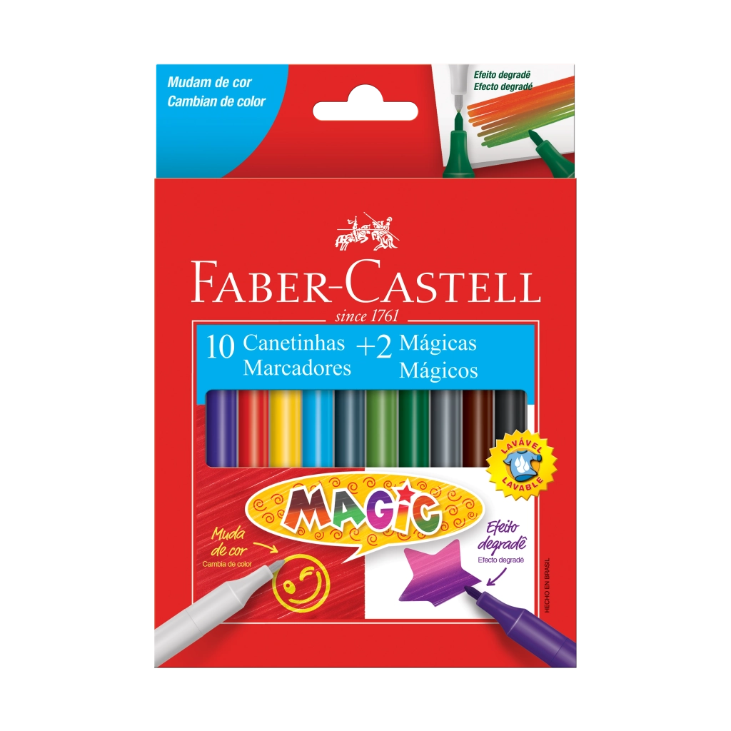 Caneta Hidrografica Magic Faber Castell 10 Cores