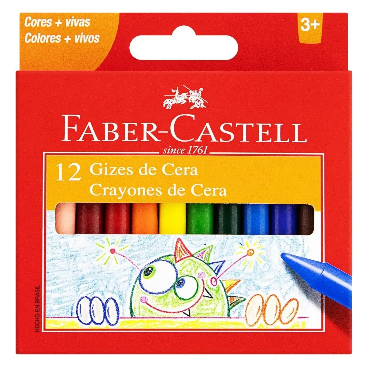 Giz De Cera Faber Castell 12 Unidades