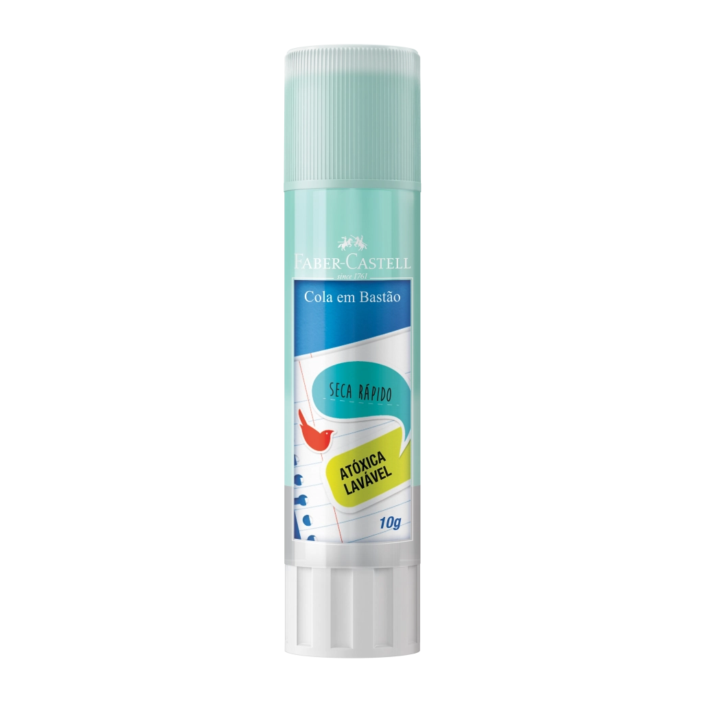 Cola Bastão Lavável Verde água Faber Castell 10g