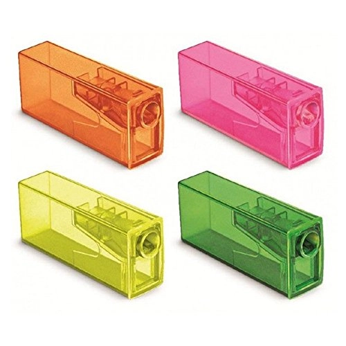Apontador C/ Deposito 1f Comum Retang Faber Pastel