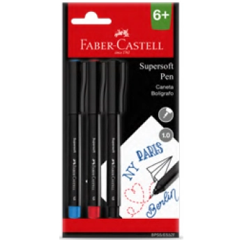 CANETA 1.0 FINE PEN 3 CORES FABER CASTELL