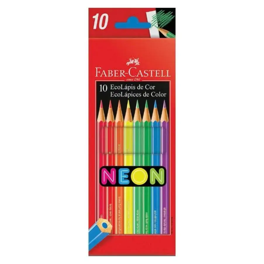 Lapis de cor NEON 10 Cores  - Faber Castel
