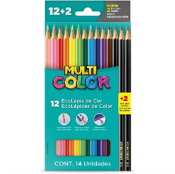 Lapis De Cor Multicolor Super 12 Cores 2 Lapis Grafite Faber Castell