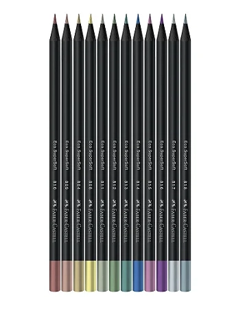 Lapis Cor Supersoft 12 Cores Metalicas 120712softmet Faber