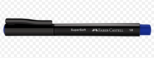 Caneta Supersoft 1.0mm Azul Un Bpss Azzf Faber