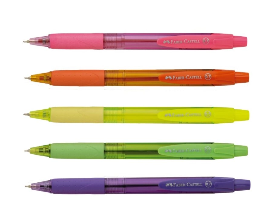 Caneta Esferografica Poly Radiant Colors Rt 0.7 Es Prtrc07 Faber