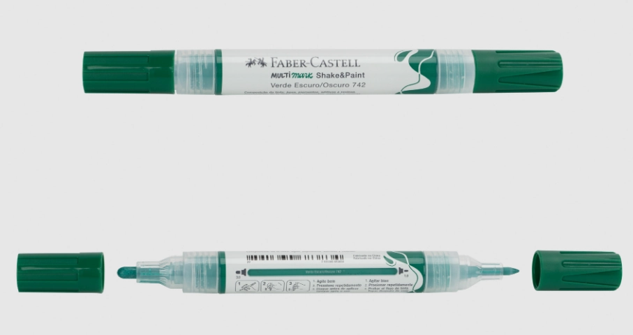 Caneta Pincel Marcador Multimark Vd Esc Mm Spvde742 Faber