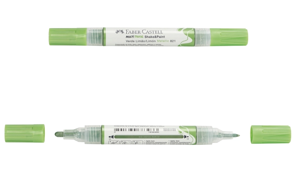 Caneta Pincel Marcador Multimark Vd Lm Metal Mm Spvdm821 Faber