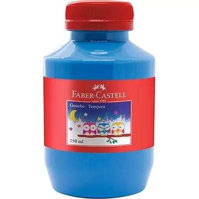 Tinta Guache Azul Claro 250ml Gua 250ac Faber Castel