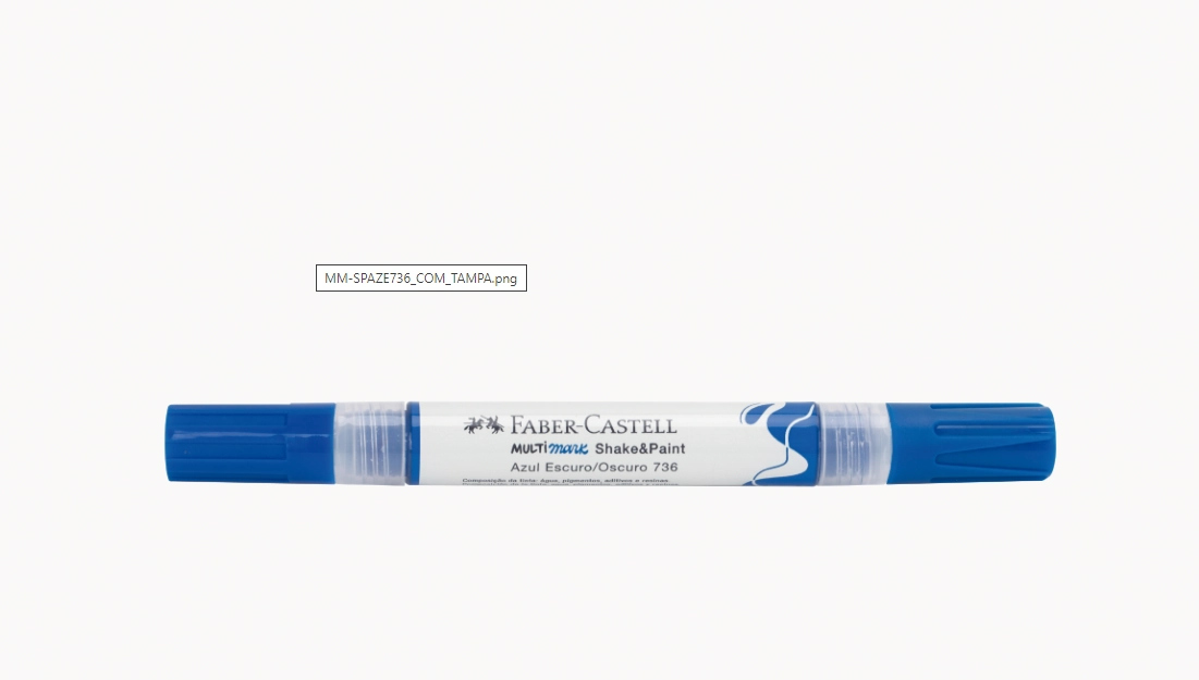 Caneta Pincel Marcador Multimark Azul Esc Mm Spaze736 Faber