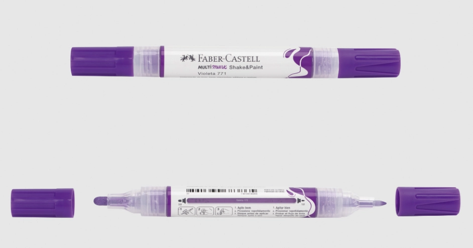 Caneta Pincel Marcador Multimark Violeta Mm Spvl771 Faber