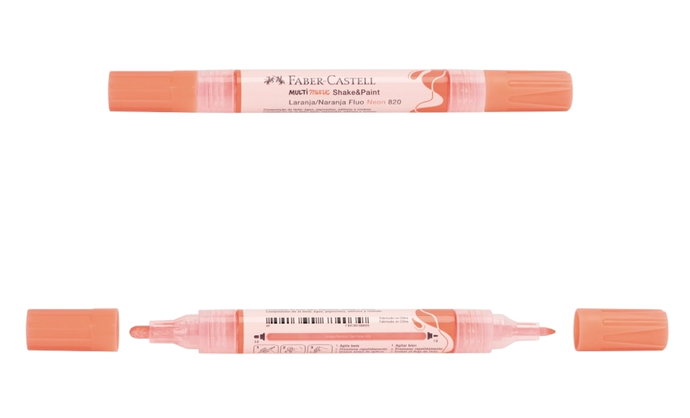 Caneta Pincel Marcador Multimark Lja Neon Mm Splrn820 Faber