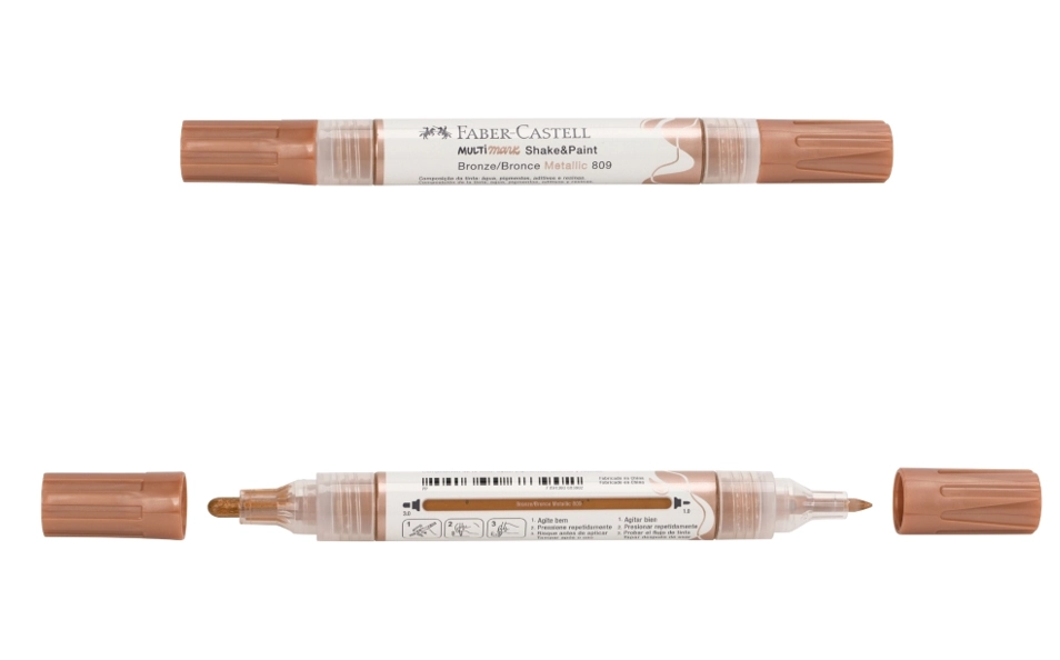 Caneta Pincel Marcador Multimark Bronze Mm Spbzm809 Faber