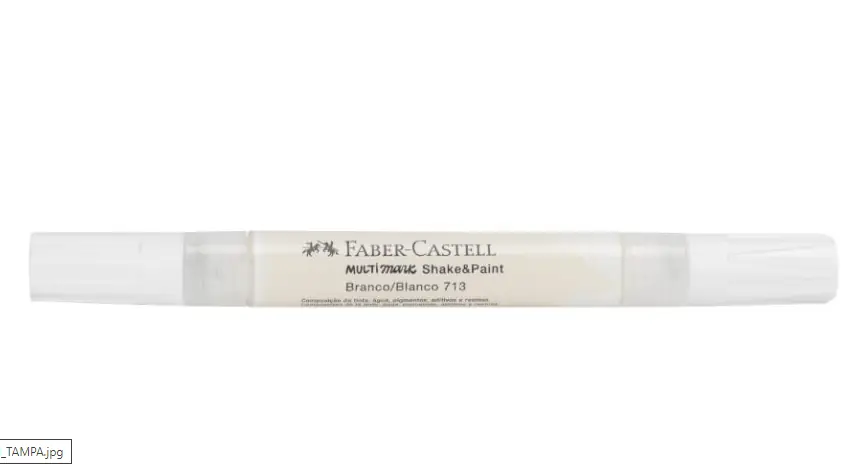 Caneta Pincel Marcador Multimark Branco Mm Spbr713 Faber
