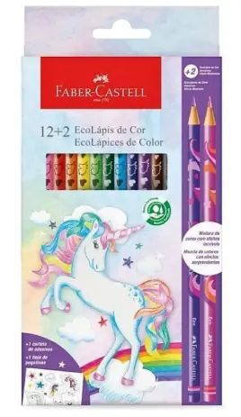 Ecolápis De Cor 12 2 Coleção Unicórnio Fsc
