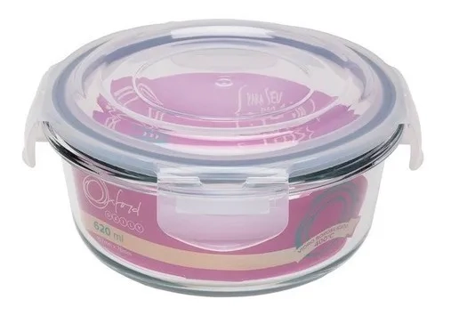 Pote Vidro Oxford 620ml Redondo Herm Pt17 1101
