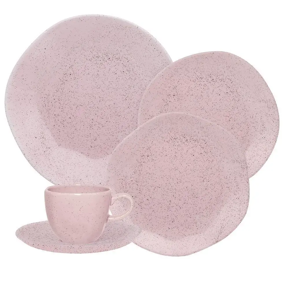 Aparelho de Jantar E Chá 30 Peças Ryo Pink Sand